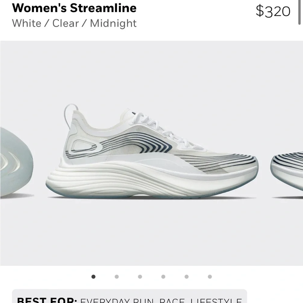 APL Women’s Streamline White/Clear/Midnight Size 7.5 NWOB - Picture 6 of 7